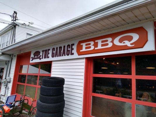 Entrance/Front of The Garage BBQ.