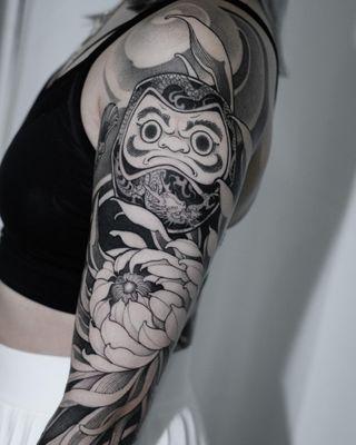 Japanese tattoo - oriental. Flower tattoo sleeve