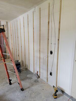 Garage conversion to bedroom.