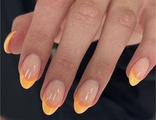 Tropical dipping powder nails set