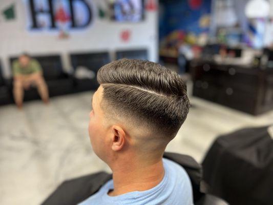 Mid skin fade