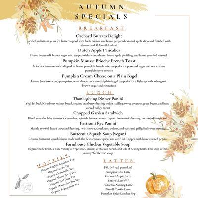 Autumn Menu 2024