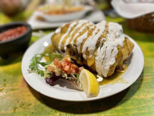 The absolute largest chimichanga I've ever had. #worthit