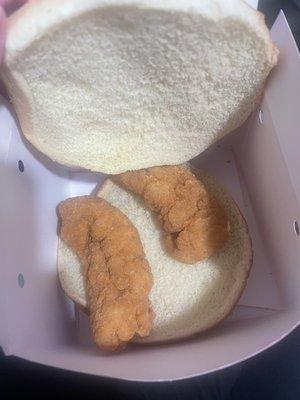 Sad chicken sandwich