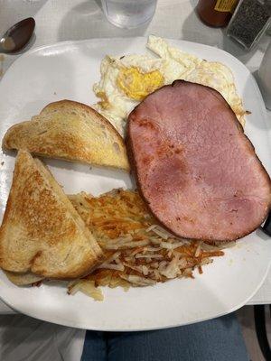 Traditional Breakfast with Hardwood Smoked Ham Steak