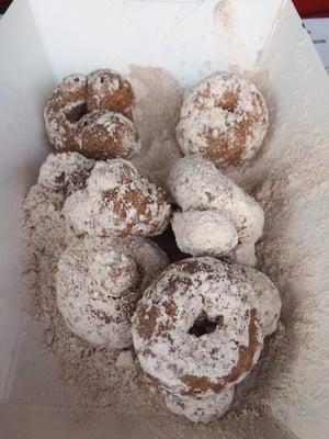 Cinnamon sugar powdered donuts!