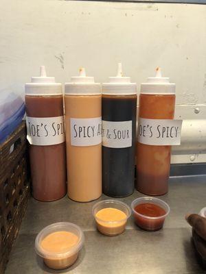 Lots of sauces