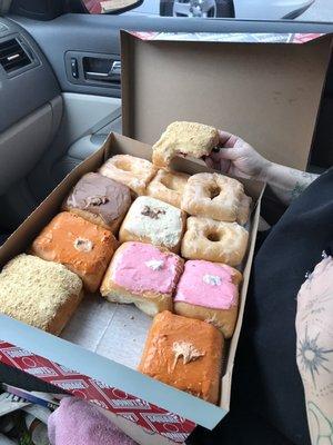 Square donuts.