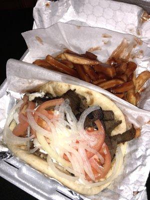 Gyro Plate with BBQ Fries (BBQ optional)