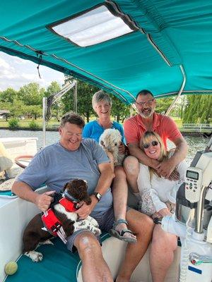 Boat dogs.