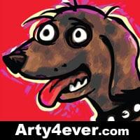 Visit Arty4ever.com for more information on custom illustraion, graphic design (for both print and web) and offbeat fine art!