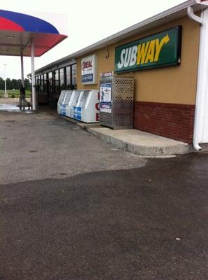 Subway in Dawson Springs. Inside the gas station.