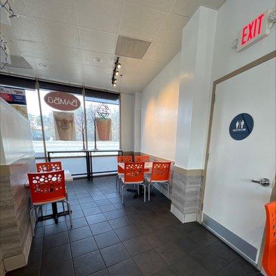 Dining area and restroom