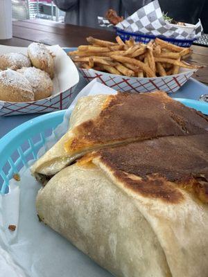 Deep fried Oreos, hand cut fries and the crunch wrap