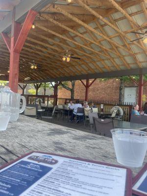 Outside dining area