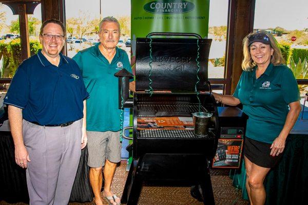 Grill we donated for the Mesquite Golf Tournament