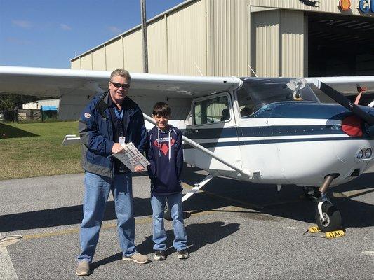 We love inspiring young aviators!  Call us for an intro discovery flight.