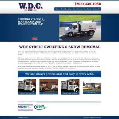 Traditional website for an established company with a 25+ year history in Washington DC, Virginia, and Maryland