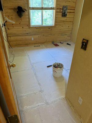 Cabin floor install