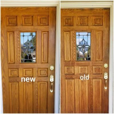 Front door staining, San Jose