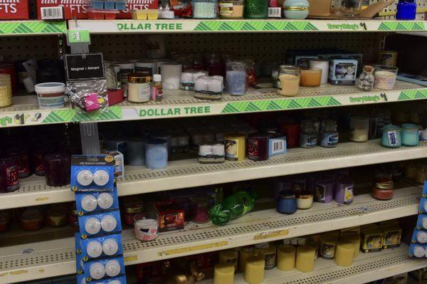 Dollar Tree candles (with a soda on the side)