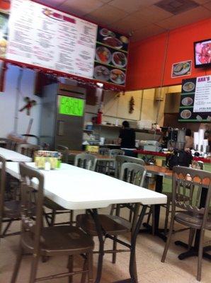 Inside Ana's taqueria which is inside of the cost plus convenience store