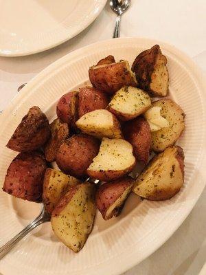 Roasted potatoes were good, but needed more butter.