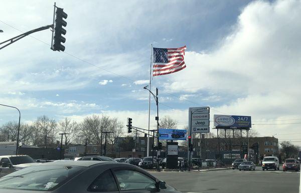 The big flag marks the spot!