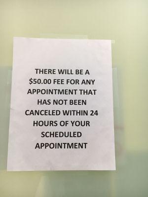 They're very strict about their 24 hr cancellation policy.