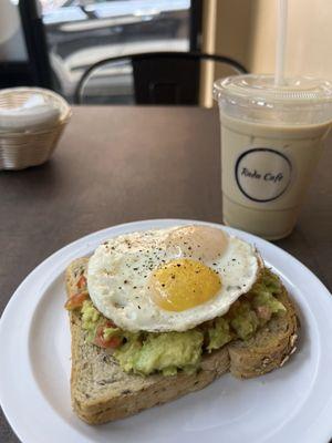 Avocado Toast & Iced Chai Latte