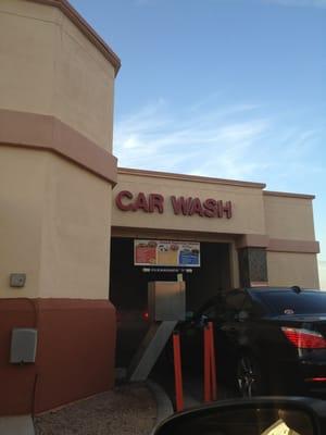 Here's the car wash! Touch Free Car Wash