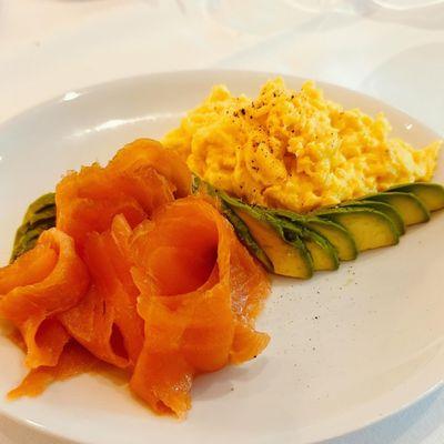 Weekend brunch--smoked salmon & scrambled eggs