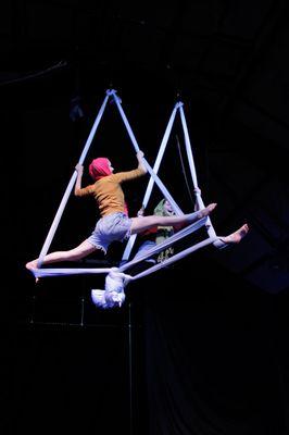 Just some youth performing in a Youth Circus Theatre production.