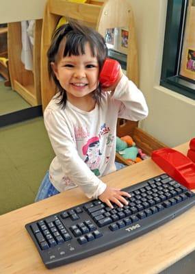 Toddler student preparing for her professional future.