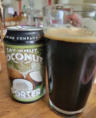 The tasty Say Whut Coconut Porter.