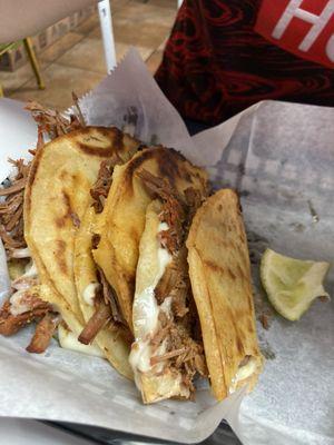 Pork birria tacos