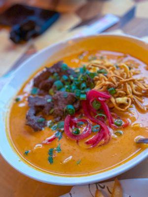 Carne Asada Kow Soi. This curry noodle is fantastic