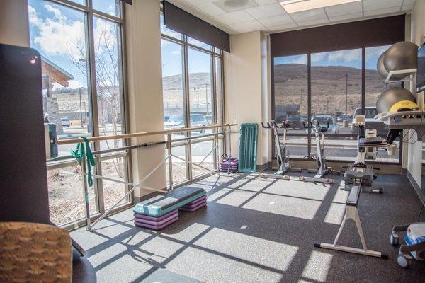 Work out room at the LiVe Well Center at Park City Hospital.