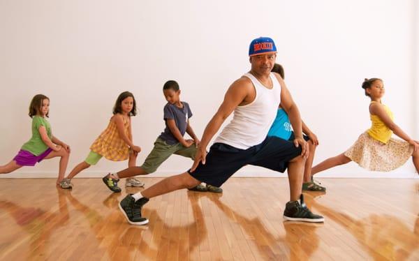 Cumbe has children's dance and percussionclasses as well. Here's a photo from a Hip Hop class with Roger G. Photo by Inna Penek.