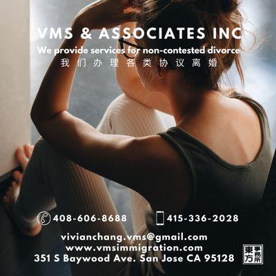 We provide services for non-contested divorce