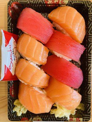 Salmon and Tuna Nigiri