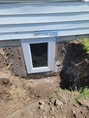 Basement window installed