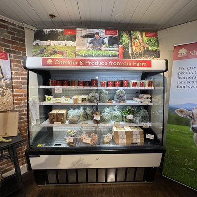 Shelburne Farms' Fresh Cheddar and Produce for Sale at Their Market