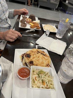 Pupusas and carne asada