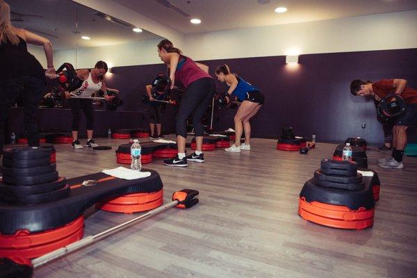 Les Mills BodyPump classes.