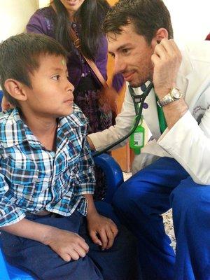 Dr. Brody seeing patients in Guatemala