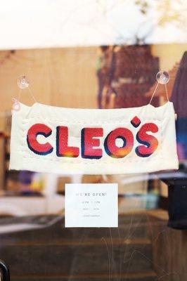 CLEO'S Punch Needled Sign