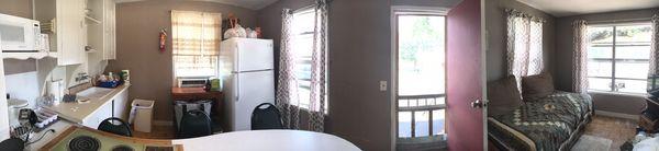 Pano of kitchen/living/trundle