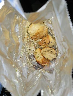 Sack of delicious garlic rolls