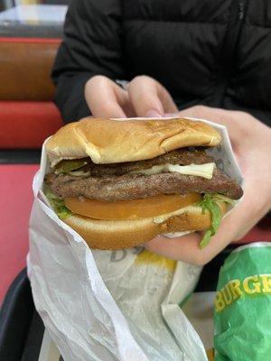 Jalapeño double cheeseburger